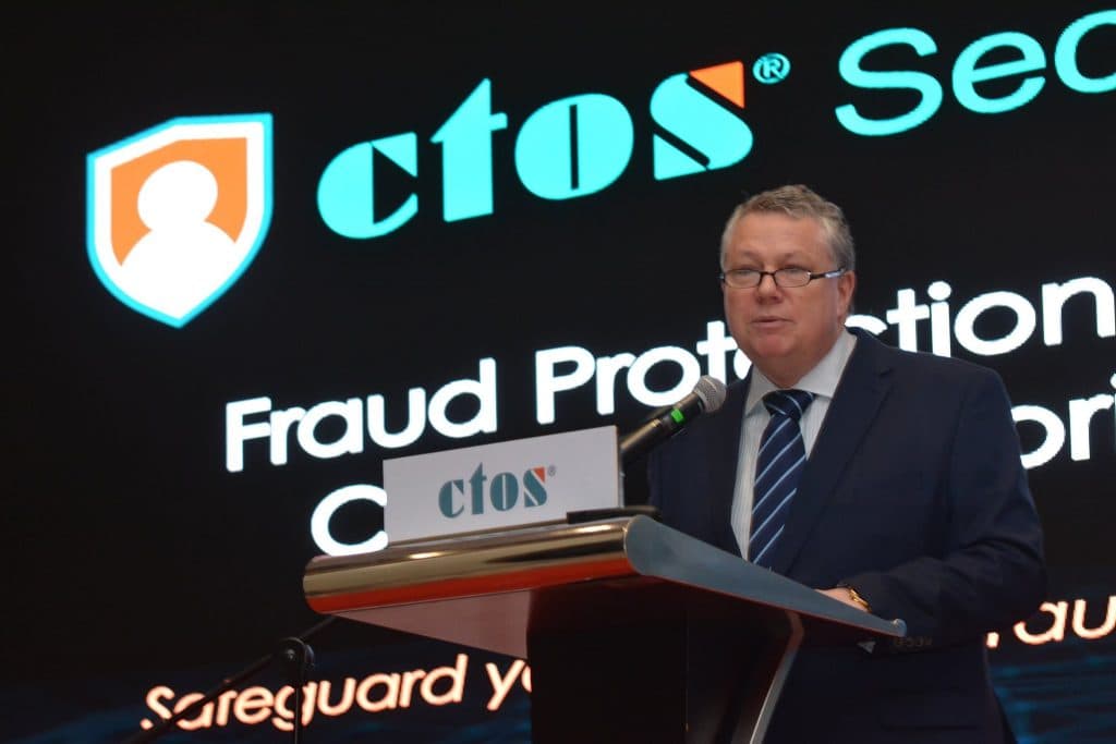 CTOS CEO speaking at a CTOS-branded event