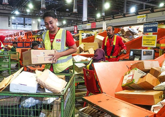Pos Laju parcel sorting facility